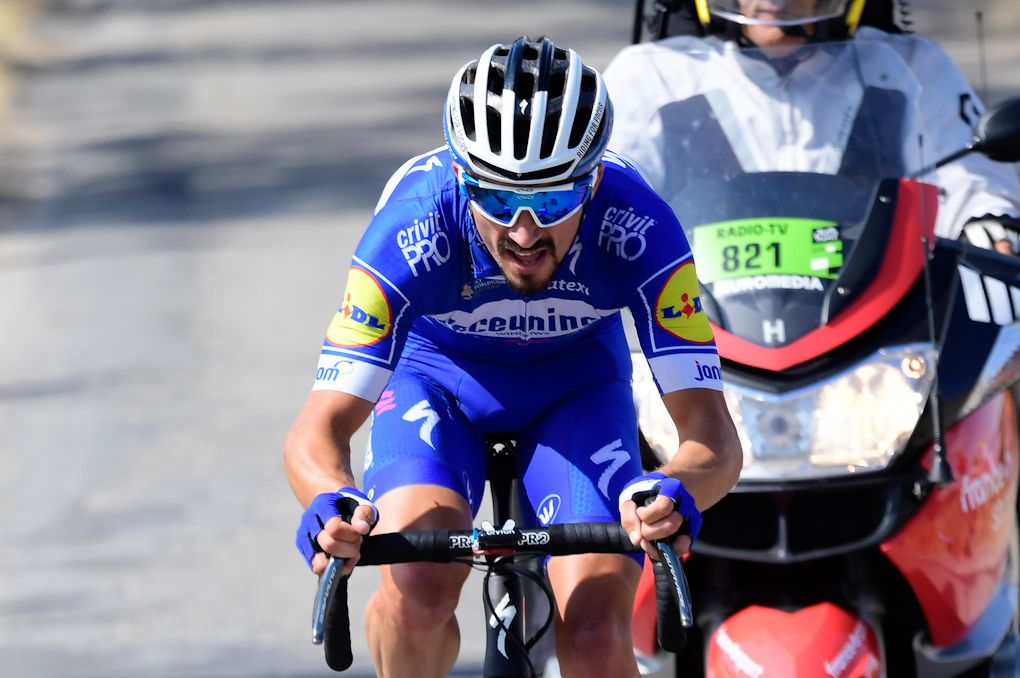 Julian Alaphilippe (Deceuninck-Quick Step) solos to the stage 3 win at the Tour de France