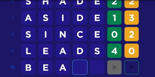 A word puzzle game grid