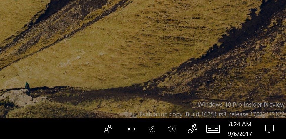 The keyboard icon in the system tray.