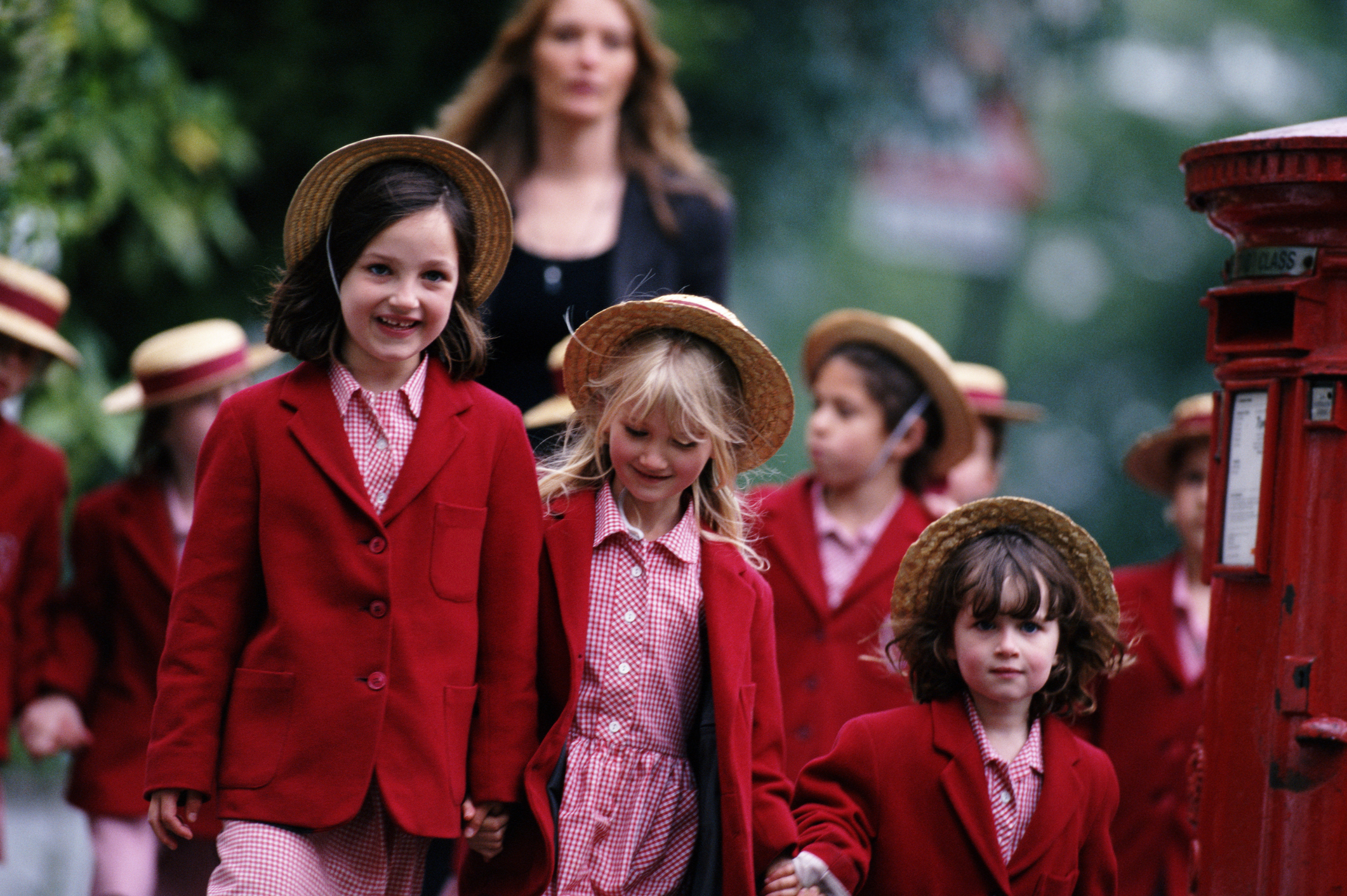 Private school children walking together