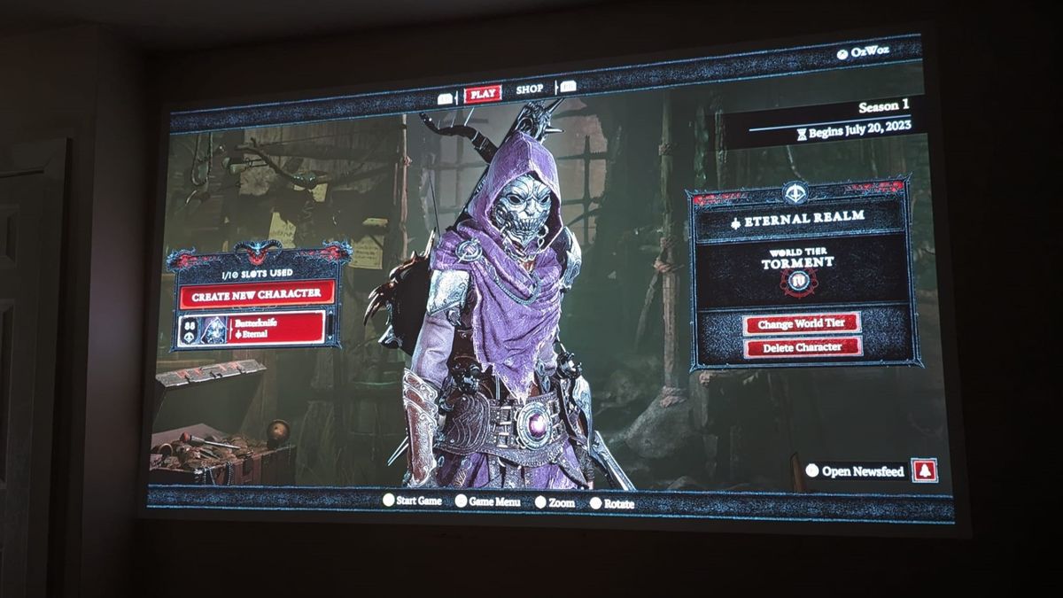 Games shown on Dangbei Neo Projector
