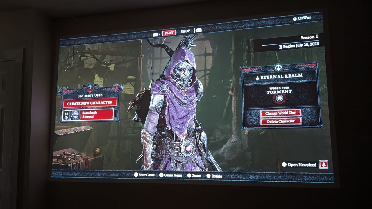 Games shown on Dangbei Neo Projector
