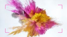 explosion of color on a white background
