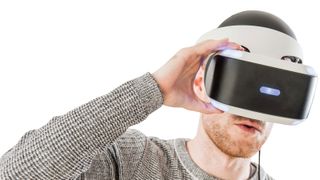 Man wearing a VR headset