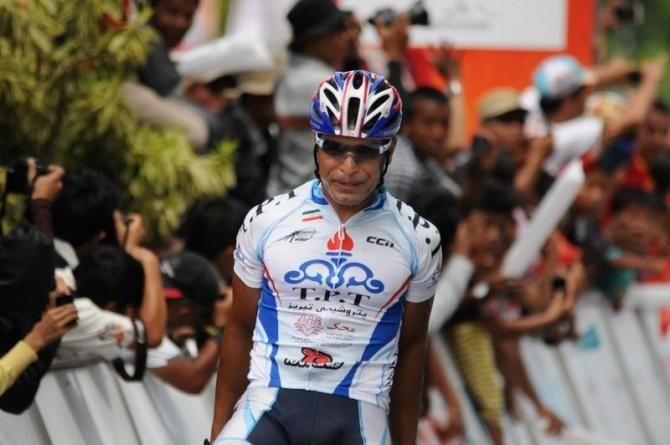 Mehdi Sohrabi of Tabriz Petrochemical Cycling Team Iran, wins the last stage of Tour de Singkarak