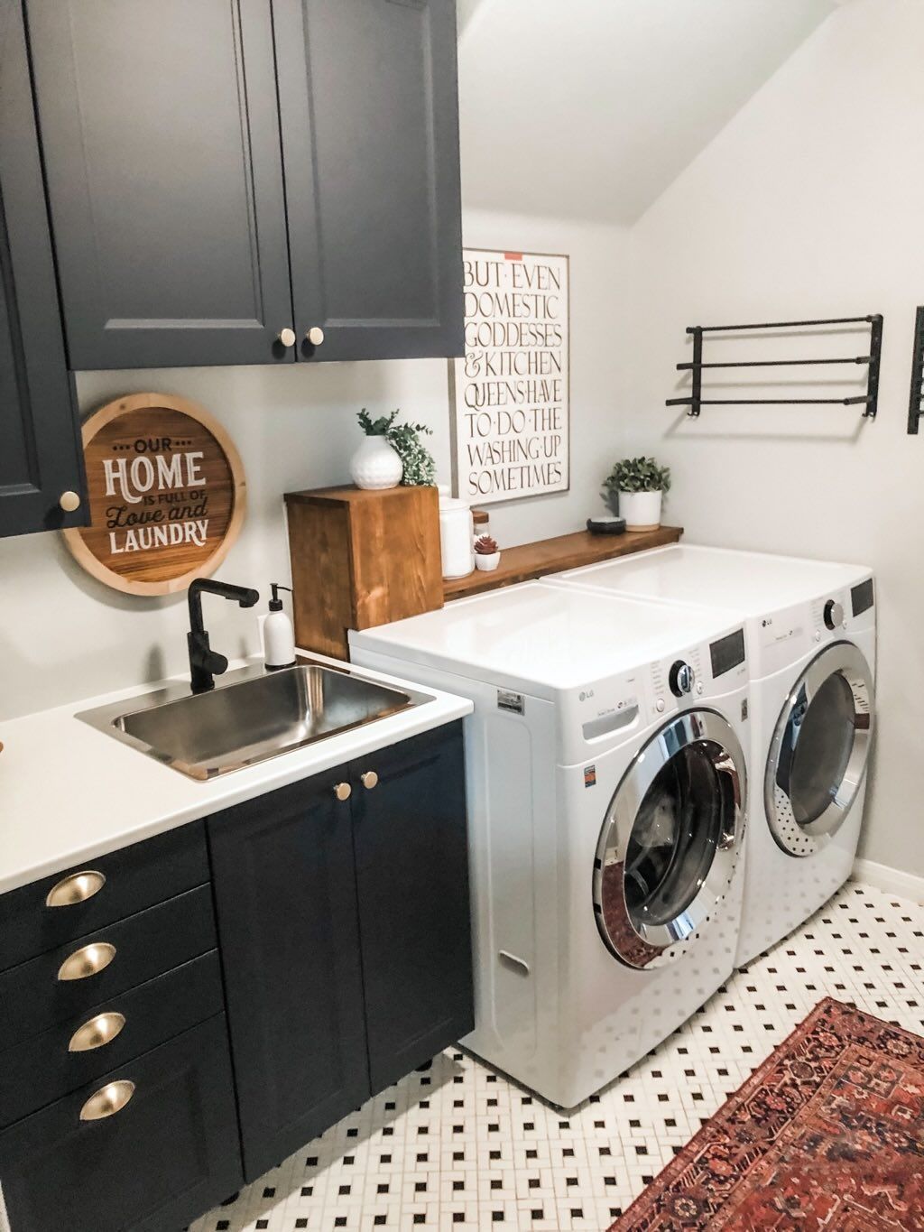 IKEA laundry room hacks Sektion cabinets