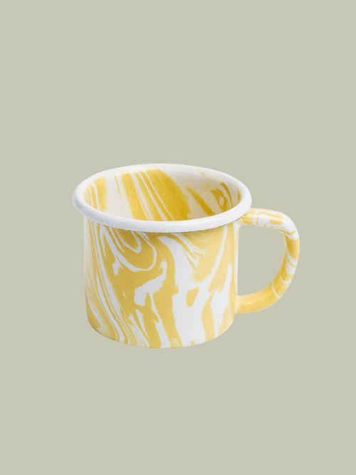 Marble Mug Yellow Enamel
