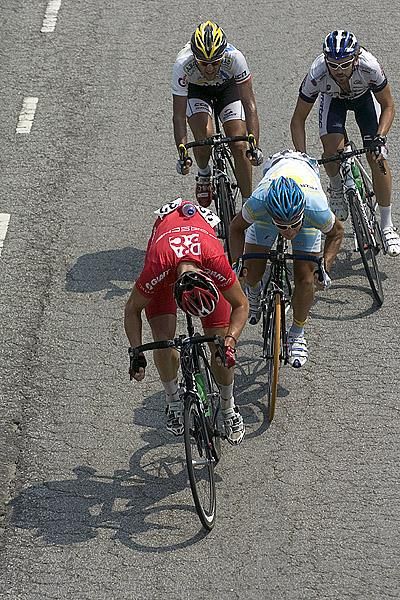 Stuart Shaw (Drapac Porsche) powers to the line to win the first Proton Intermediate Sprint Point of the final stage.
