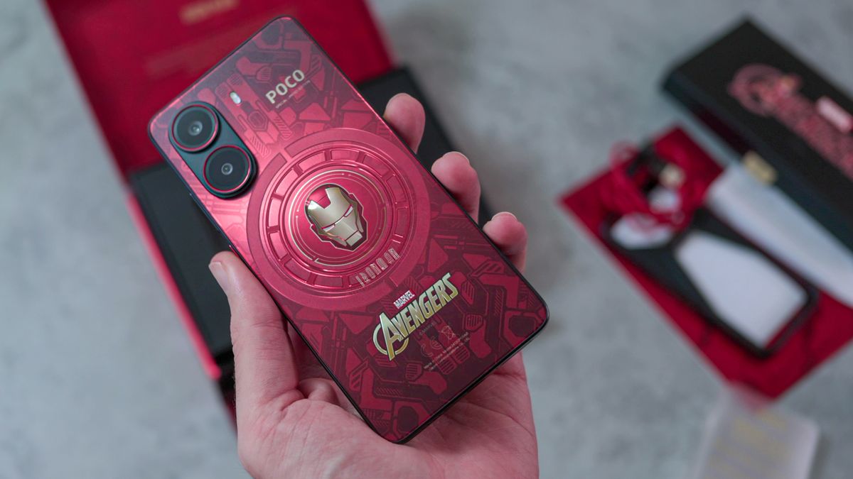 A photo of the Poco X7 Pro Iron Man Edition