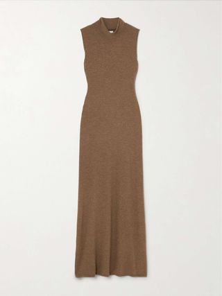 Lauren Stretch-Jersey Turtleneck Maxi Dress