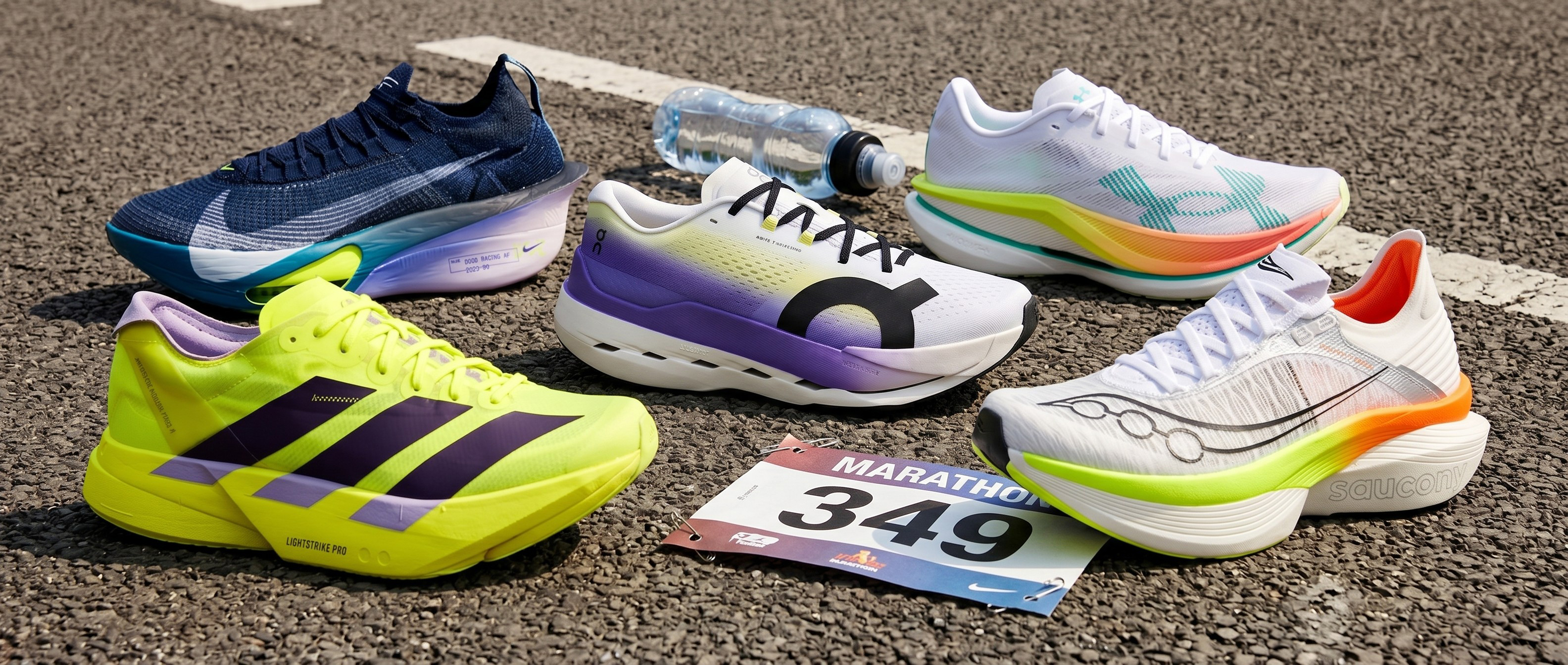 Selection of running shoes 