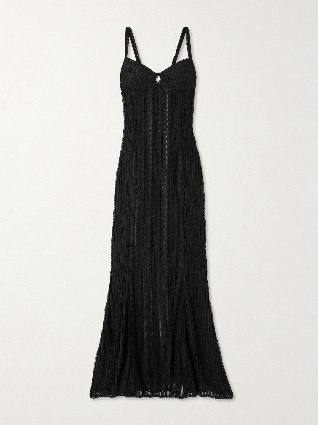 Yayay cutout stretch-lace maxi dress