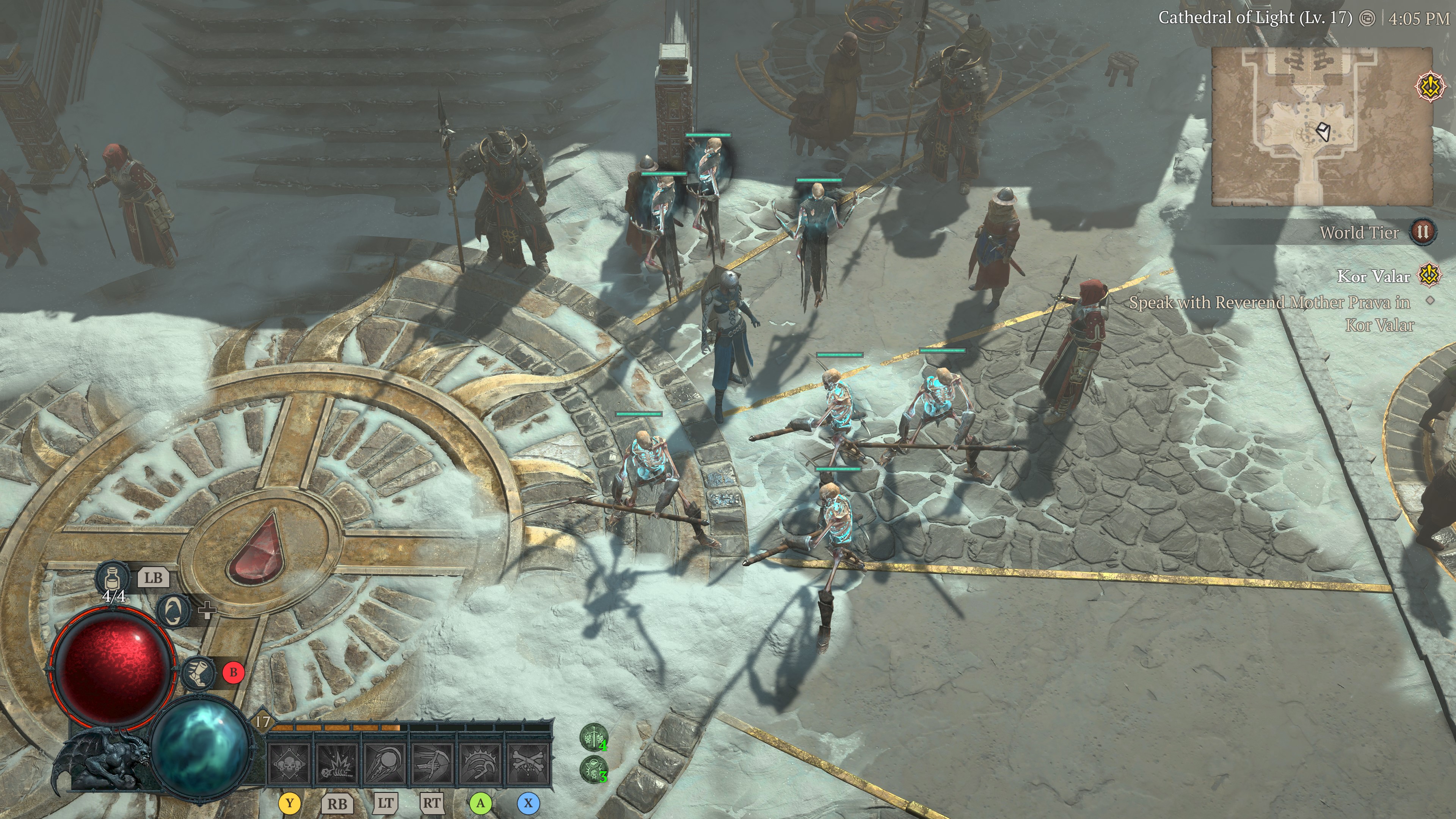 Captura de tela de Diablo IV durante o Server Slam.