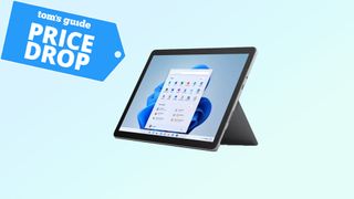 The Surface Pro 8 with a deals tag