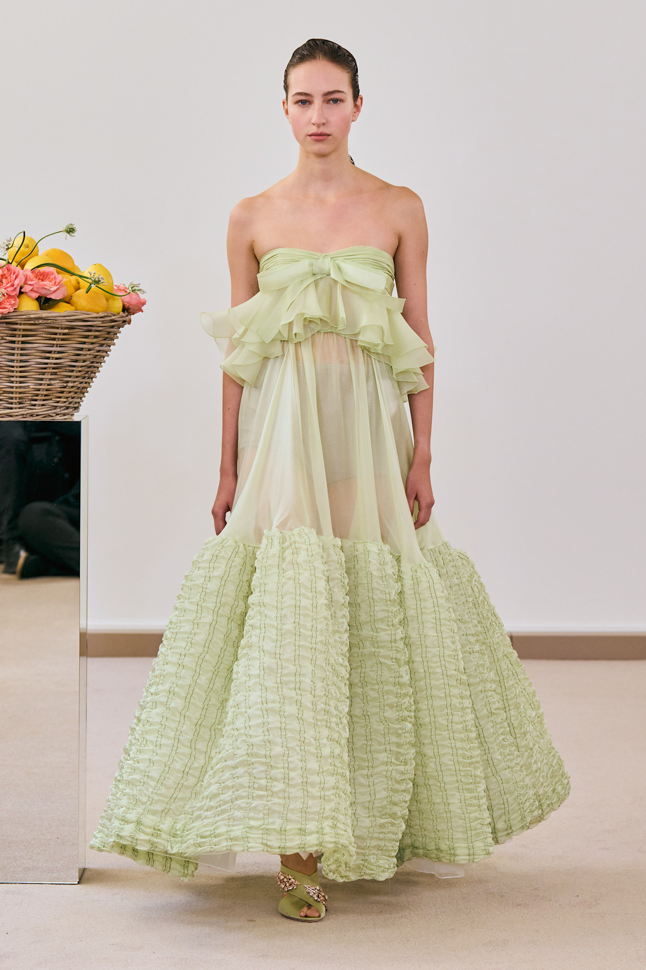 Giambattista Valli Spring 2026 pistachio green color trend