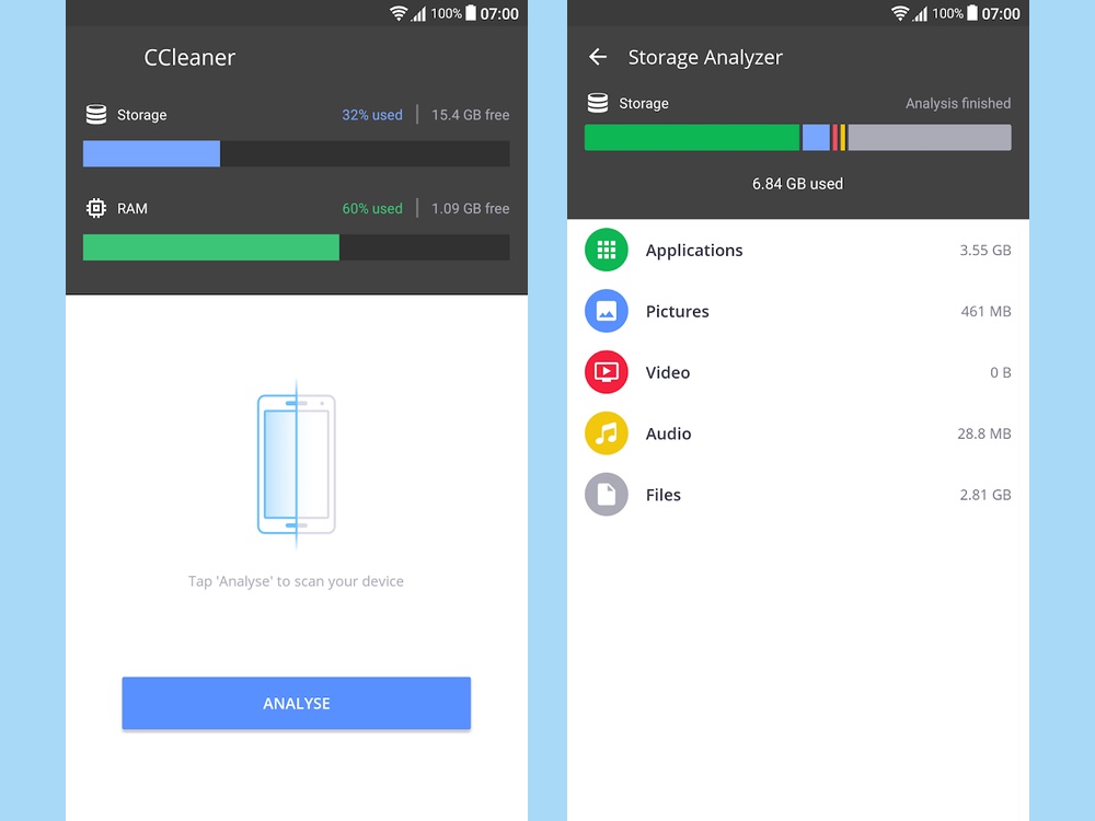 best android cleaner apps: Ccleaner