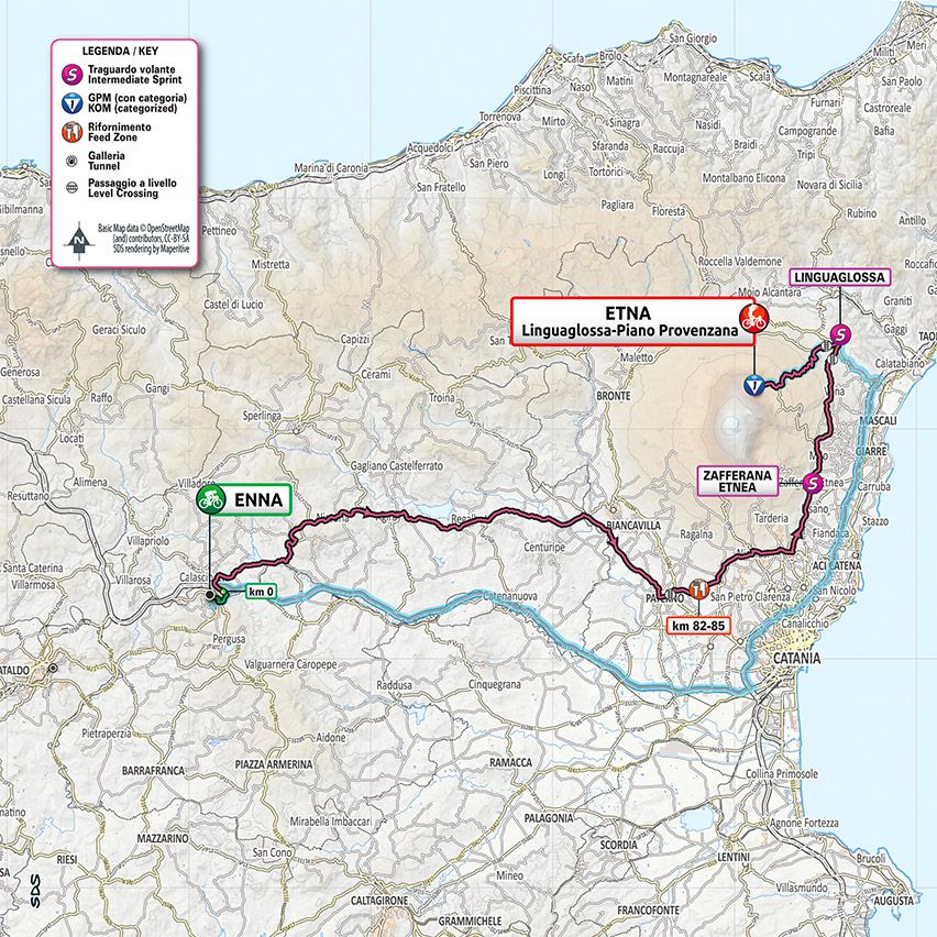 2020 Giro d'Italia stage 3 map
