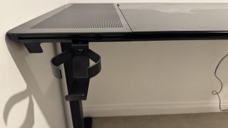 Thunder X3 Lab-X gaming desk in a living room