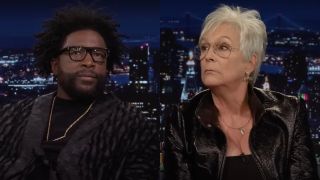 Side by side of Questlove and Jamie Lee Curtis