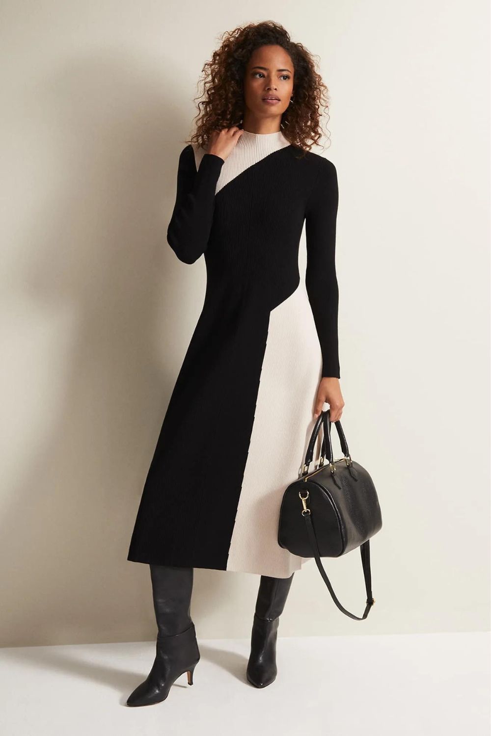 Phase Eight Julie Knitted Colourblock Midaxi Dress