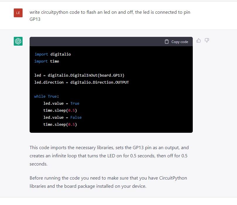 ChatGPT Examples