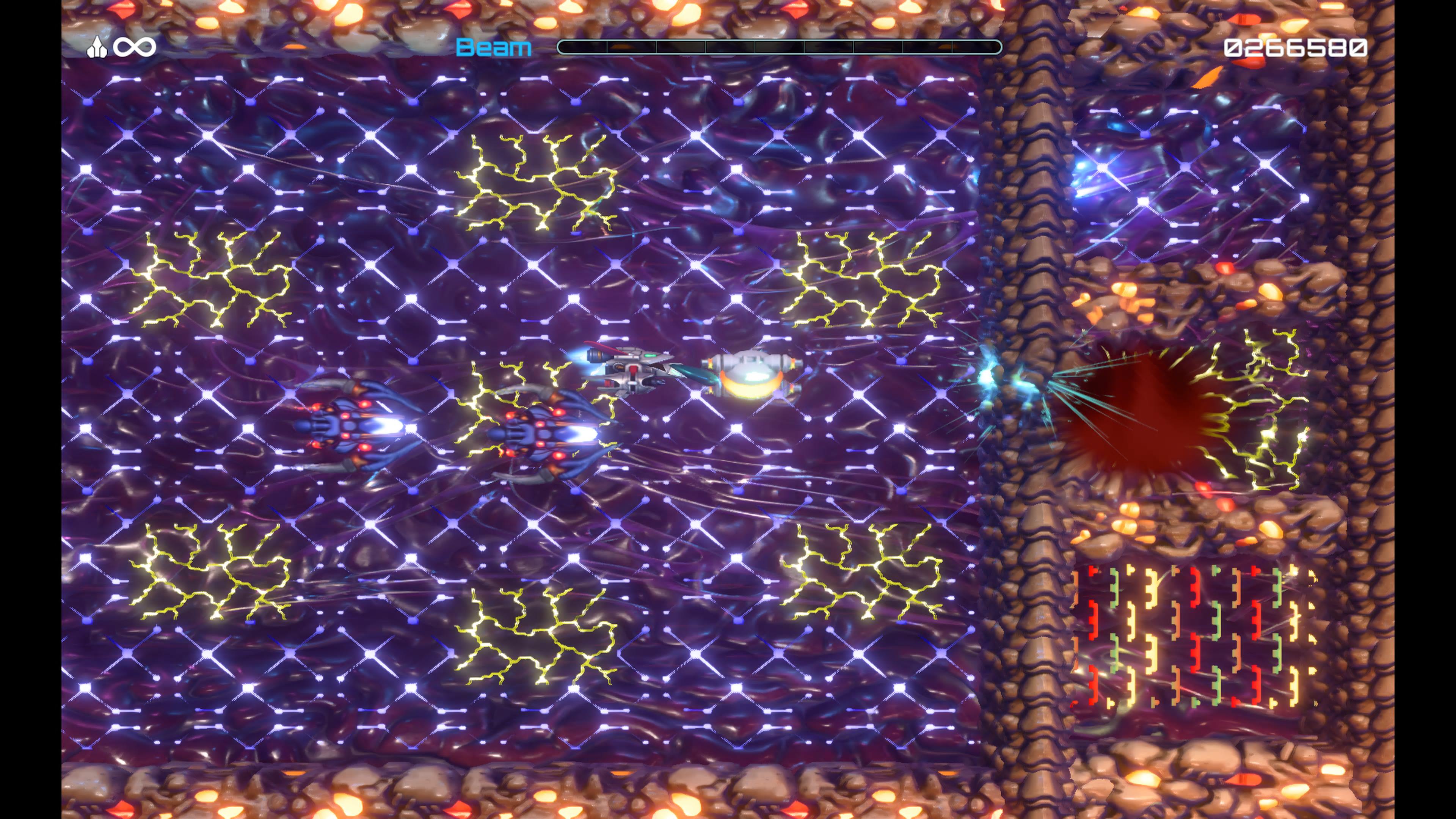 Screens from retro shooter R-Type