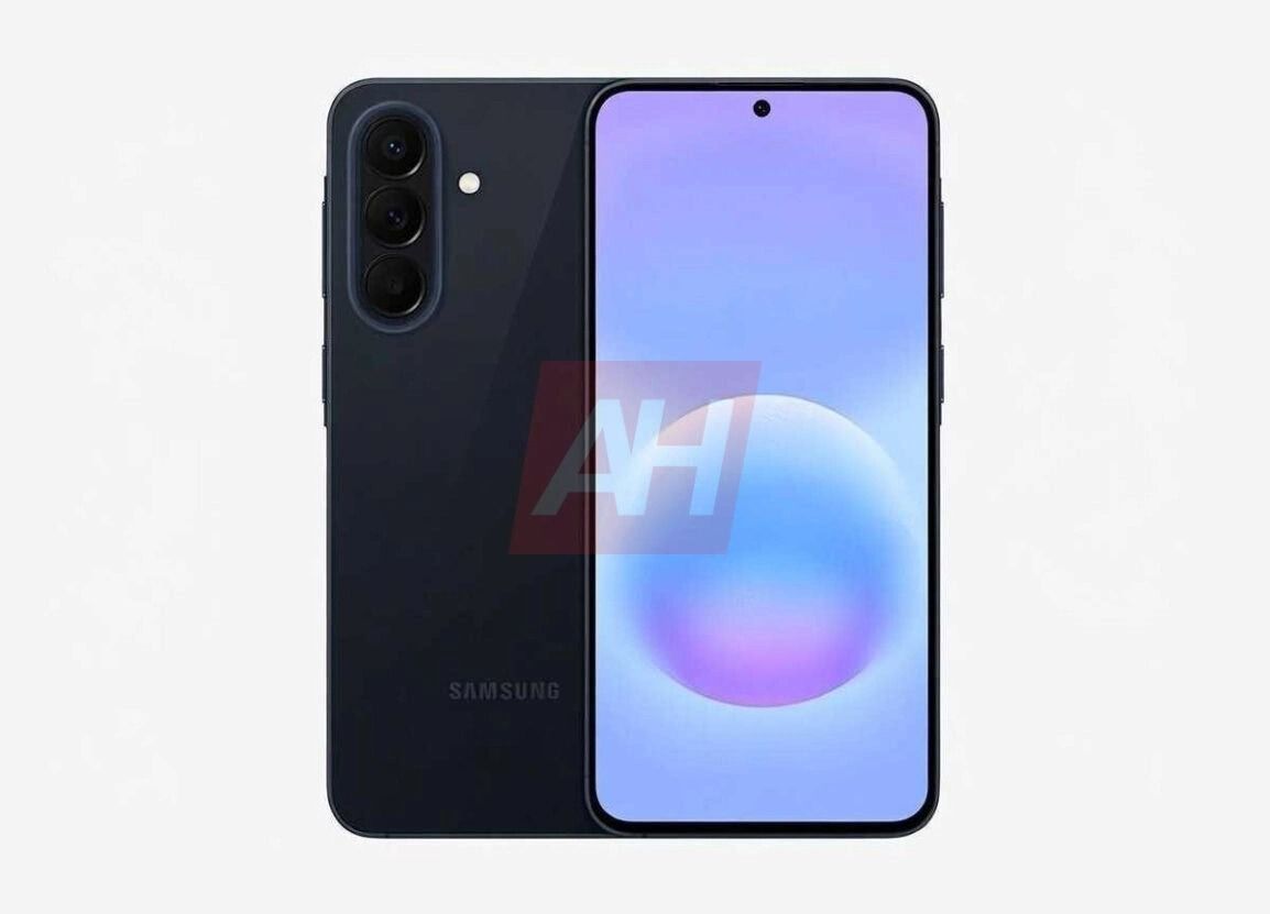screen and back panel of a black Galaxy A57