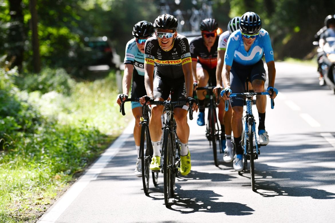 Dorian Lubbers (Team Lotto - Kern Haus) leads the breakaway
