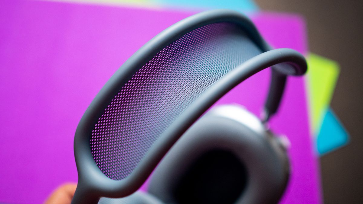 AirPods Max USB-C against colorful background