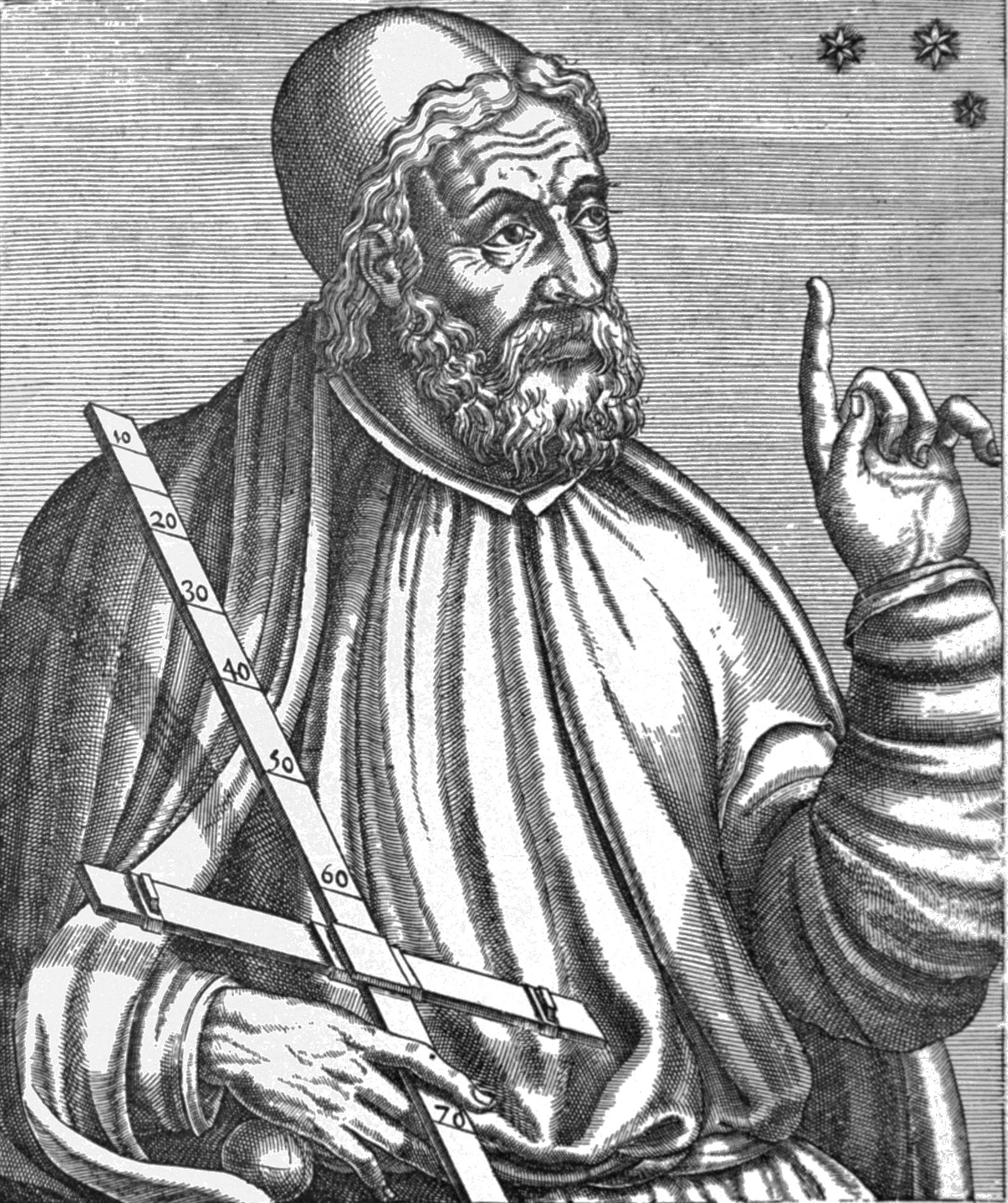 An image of the astronomer Ptolemy who distinguished Betelgeuse from other red stars.