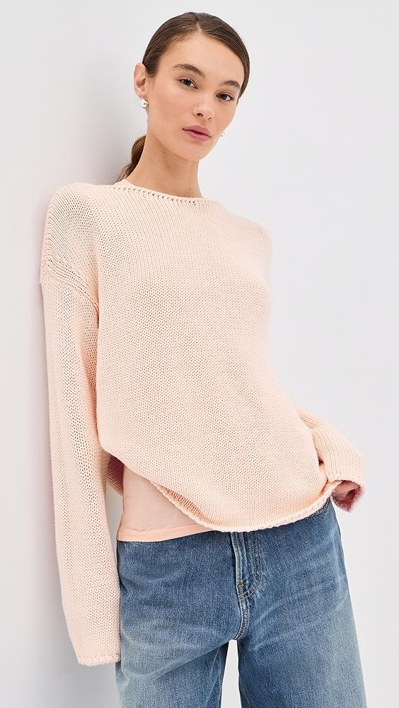 Another Tomorrow Draped Knit Sweater