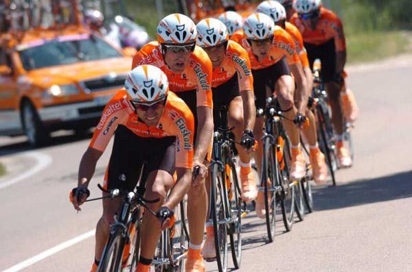 Euskaltel-Euskadi aren't famous for time trials, and tied for last