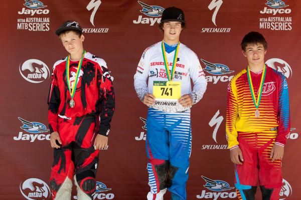 Under 15 men's podium