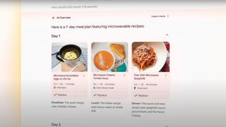 gemini search creating 7 day meal plan