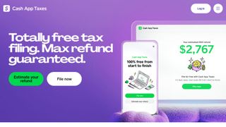 Cash App Taxes website screenshot