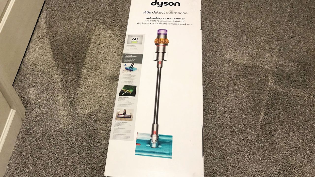 Dyson V15s Detect Submarine being tested in writer's home