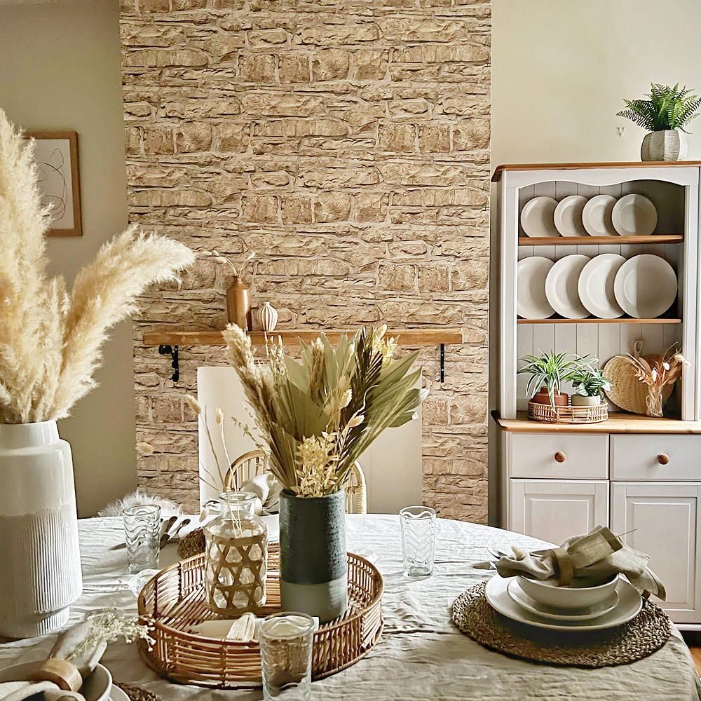 Neutrals are anything but dull in this incredible dining room makeover