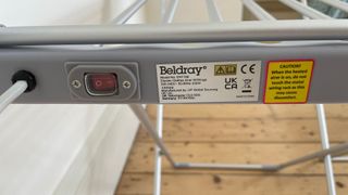 Beldray Winged Heated Electric Clothes Airer controls