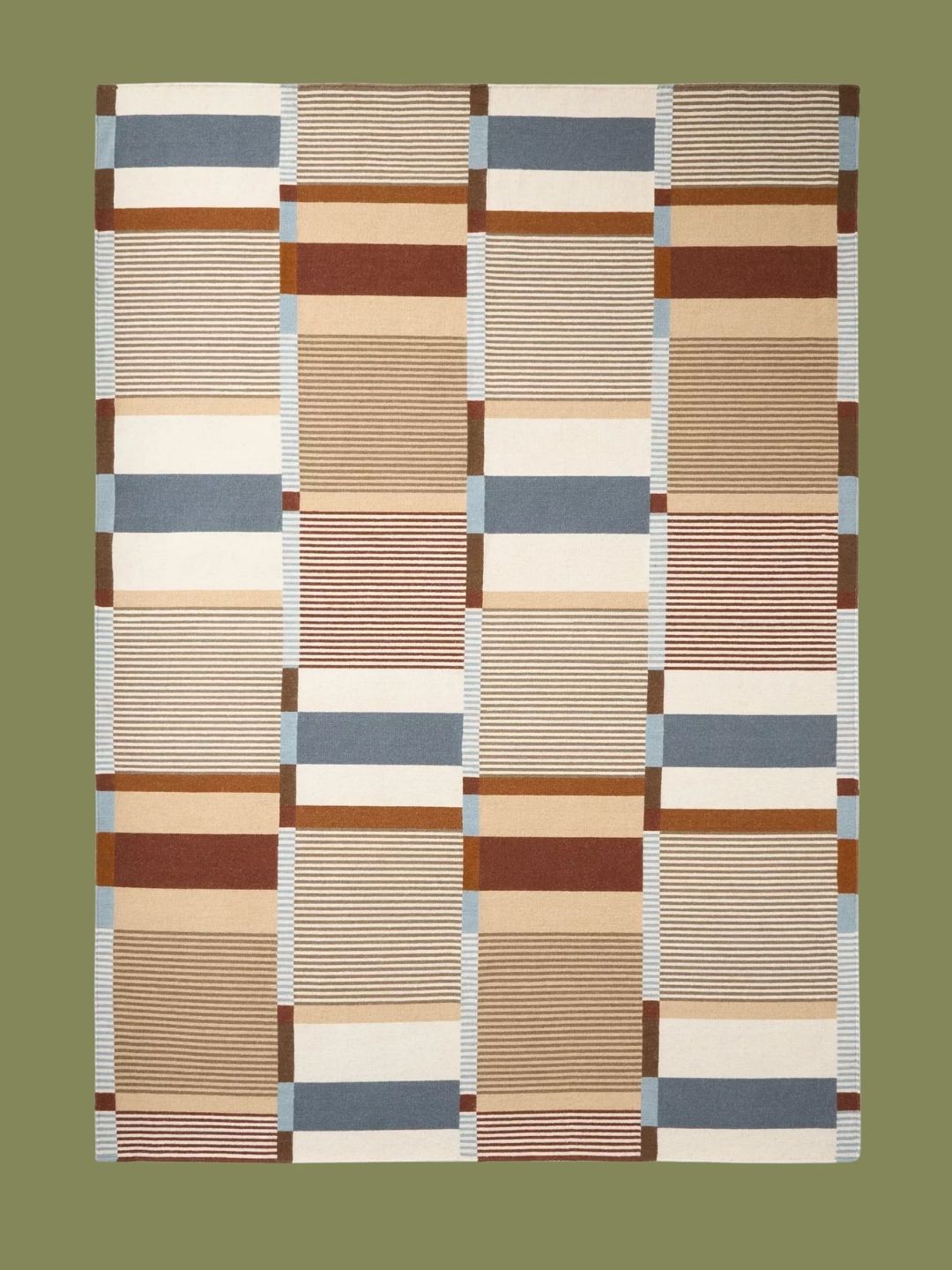John Lewis, Odin Geometric Hand Woven Rug in Soft Blue