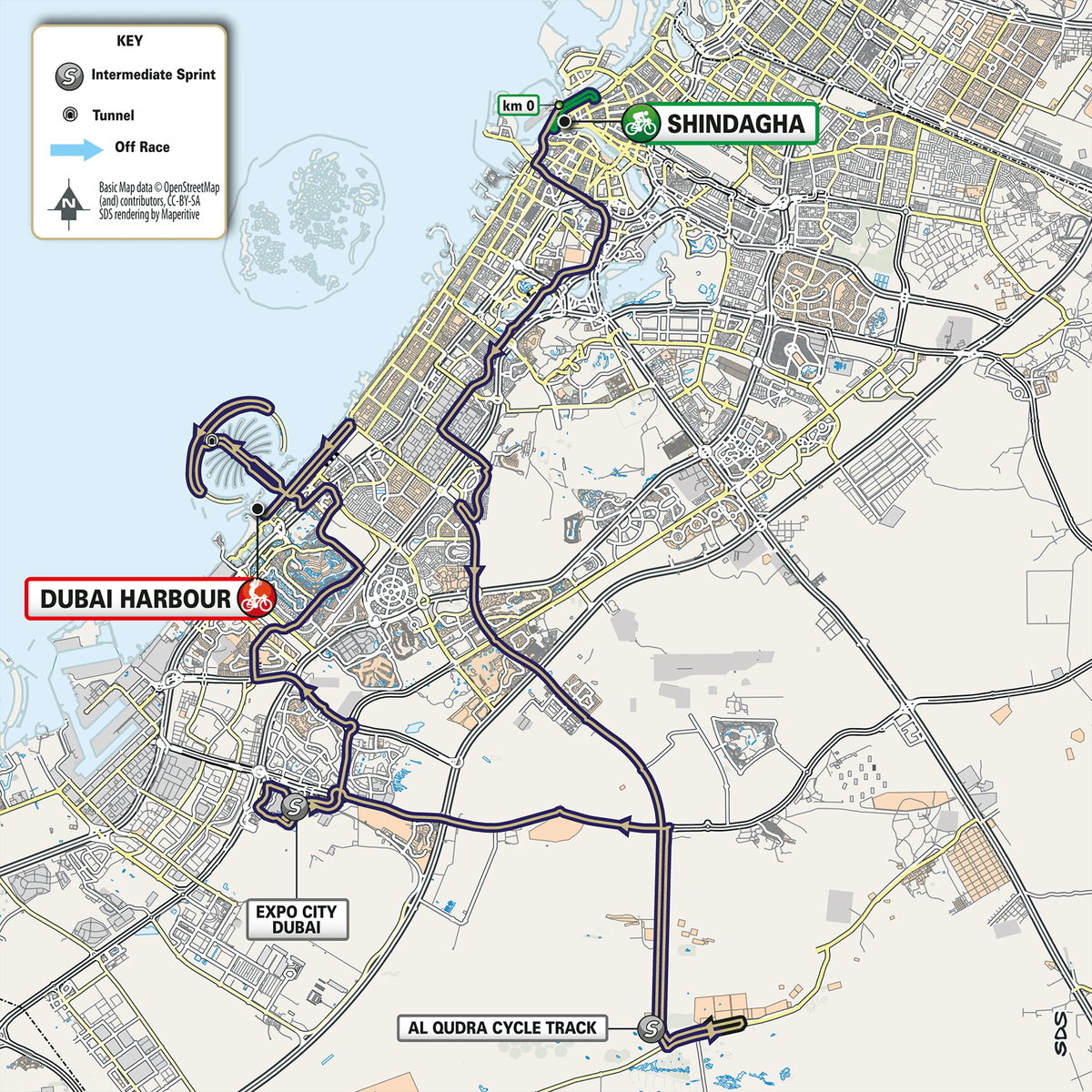 Map Stage 4 UAE Tour 2023