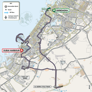 Map Stage 4 UAE Tour 2023