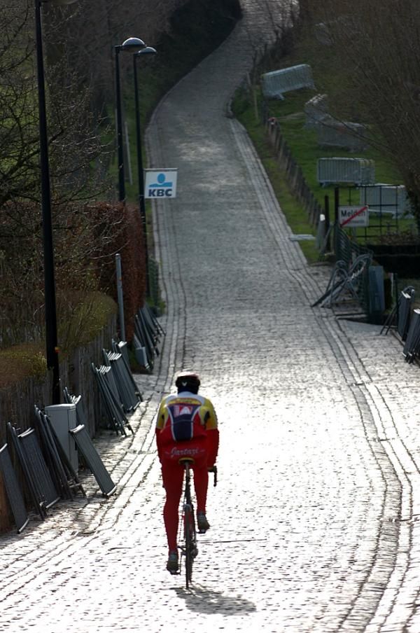 It's a daunting view from the bottom of the climb.