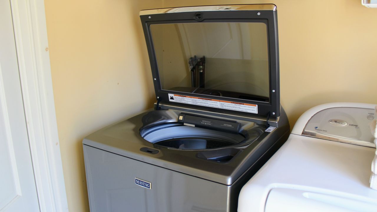 Maytag MVW7230HC 5.2 cu. ft. Smart Top Load Washer being tested in writer's home
