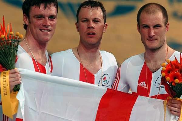 The all England podium from the
