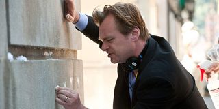 Christopher Nolan on the set of The Dark Knight Rises