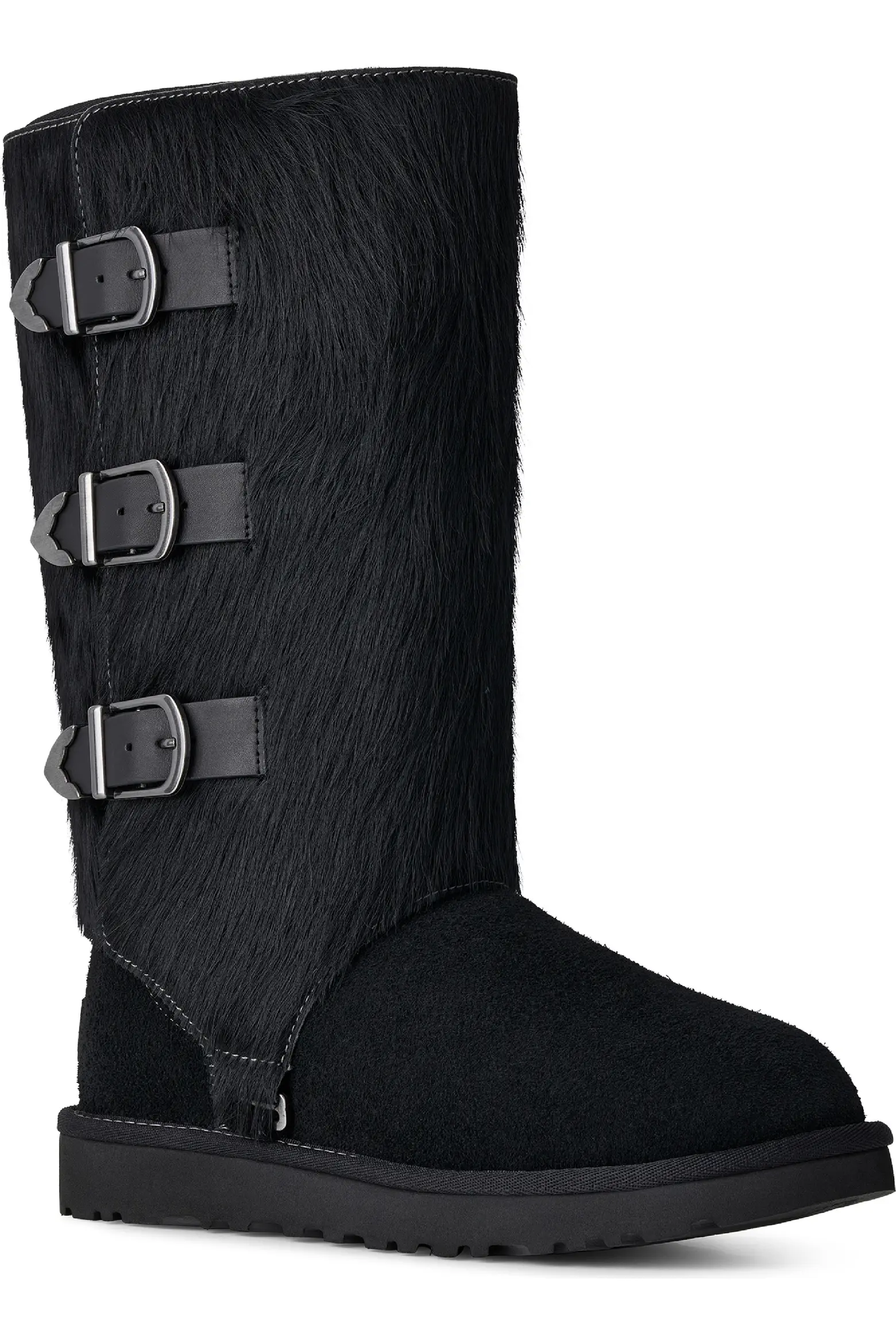 UGG&amp;reg;, Classic Tall Western Boot With Genuine Calf Hair Trim