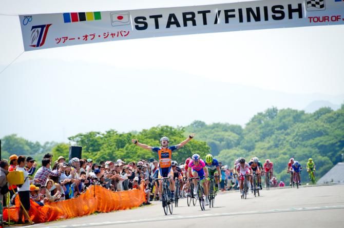 Nathan Earle (Huon - Genesys) won stage 5, Tour of Japan 2013