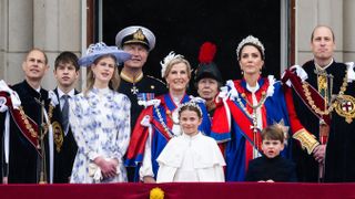 Royal Family on the Buckingham Palace balcony during the Coronation
