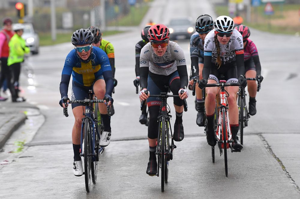 &nbsp;Karlijn Swinkels (Ale Cipollini), Sara Penton (Virtu Cycling), Ann-Sophie Duyck (Cervelo-Bigla Pro Cycling Team) and Chanella Stougje (Parkhotel Valkenburg)
