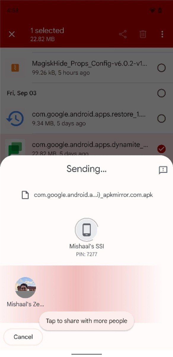 Nearby Share Group Transfer